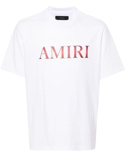 Amiri T-shirt en coton à logo imprimé - Blanc