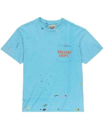 GALLERY DEPT. Vintage Logo Painted Cotton T-shirt - Blue