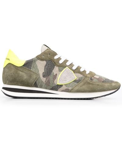 Philippe Model Trpx Camouflage Neon Low-top Trainers - Green