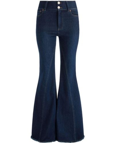 Alice + Olivia Beautiful High-rise Bell-bottom Jeans - Blue