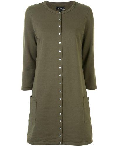 agnès b. Short Cardigan Dress - Green