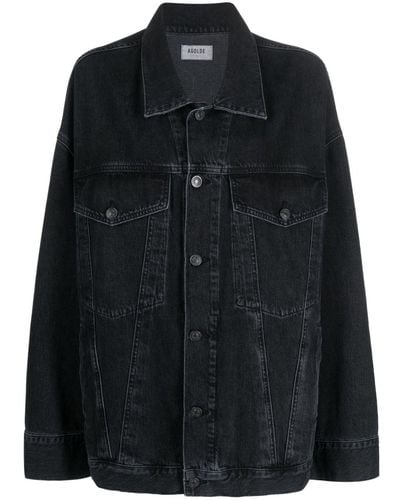 Agolde Martika Oversized Denim Jacket - Black