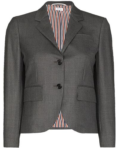 Thom Browne Classic Single Breasted Sport Coat In Super 120'S Twill - Gris