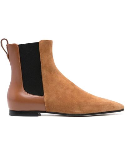 Fabiana Filippi Pointed-toe Flat Ankle Boots - Brown