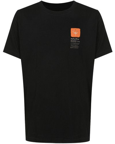Osklen T-shirt à logo poitrine imprimé - Noir