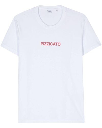 Aspesi Camiseta con sello Pizzicato - Blanco