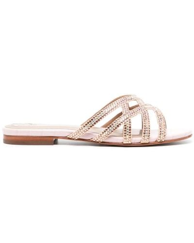 Nicoli Zuri Crystal-embellished Sandals - Pink