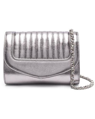 Delage Jeanne Metallic Cross-body Bag - Grey