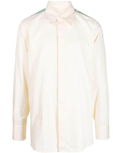 Jil Sander Painterly-print Long-sleeve Shirt - White