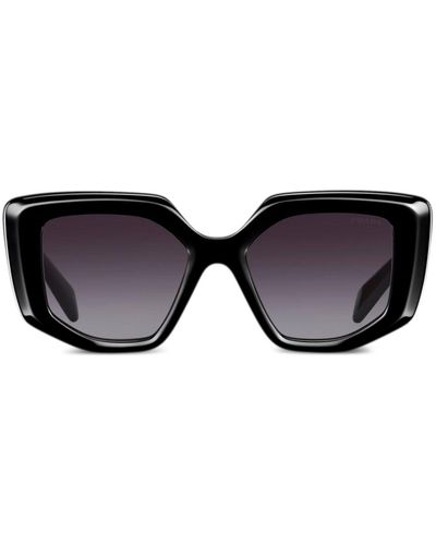 Prada Sonnenbrille mit Oversized-Gestell - Schwarz