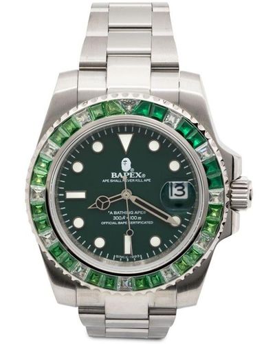 A Bathing Ape Crystal-embellished 40mm - Green