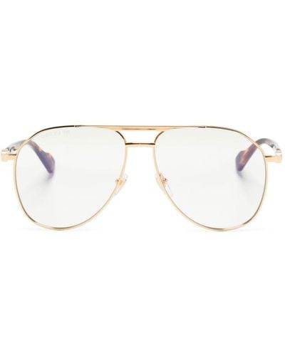 Gucci Pilot-frame Sunglasses - Natural