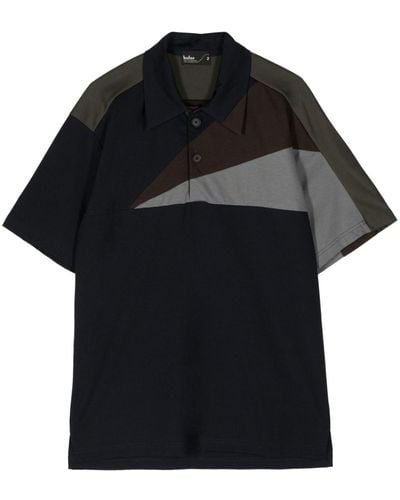Kolor Panelled Colour-block Polo Shirt - ブラック