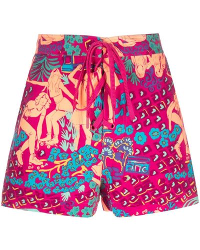 See By Chloé Graphic-print Shorts - Red