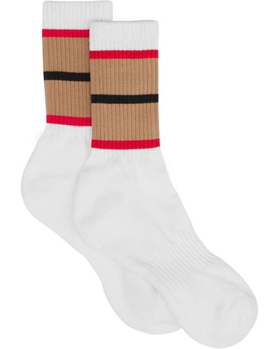 Burberry Icon Stripe 靴下 - ホワイト
