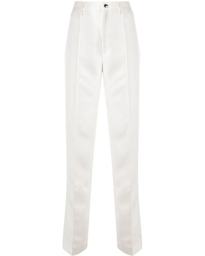 ROTATE BIRGER CHRISTENSEN Pleat Detail High-waisted Trousers - White