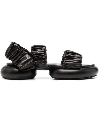 Jil Sander 45mm Ruched-strap Chunky Sandals - Black