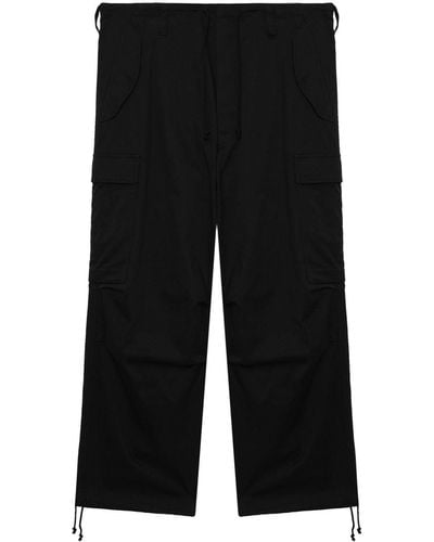 Y's Yohji Yamamoto Pantalon ample à poches cargo - Noir
