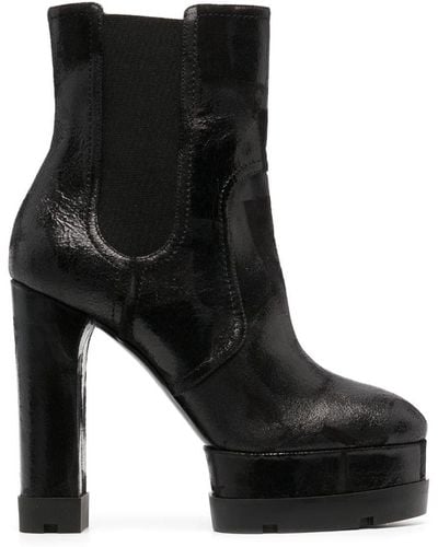 Casadei Nancy 120mm Platform Ankle Boots - Black