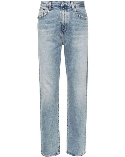 Agolde Curtis Mid-Rise Tapered Jeans - Blue