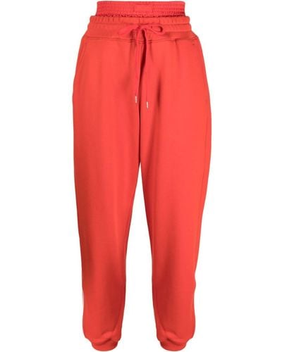 3.1 Phillip Lim High-waisted Cotton Track Trousers - Red