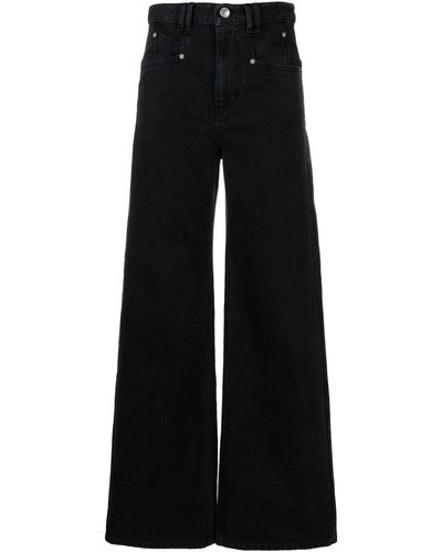 Isabel Marant Lemony Wide-leg Jeans - Black