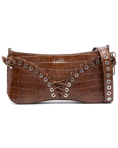 Ludovic de Saint Sernin The Cleavage Leather Shoulder Bag - Brown