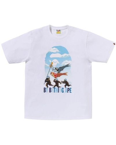 A Bathing Ape Carp Streamer cotton T-shirt - Weiß