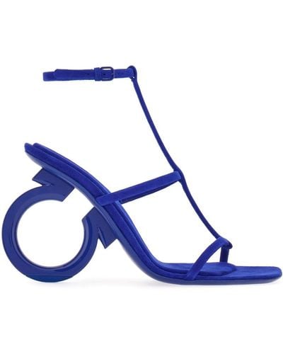 Ferragamo Elina 100mm Open-toe Sandals - Blue