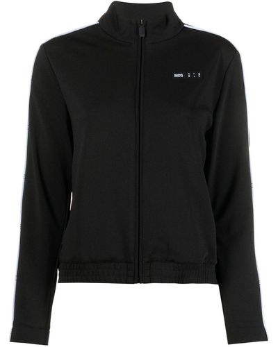 McQ Piped-trim Zip-fastening Sweatshirt - Black