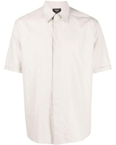 Fendi モノグラム ショートスリーブシャツ - ホワイト