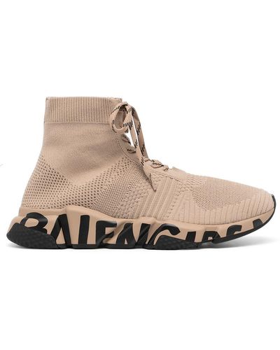Balenciaga Speed Lace-up Sneakers - Brown
