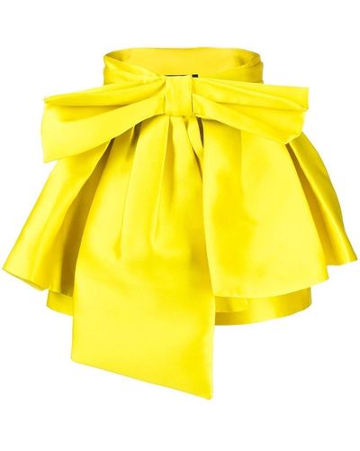 Isabel Sanchis Detachable-skirt Silk Shorts - Yellow