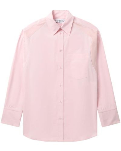 JW Anderson Katoenen Overhemd Met Klassieke Kraag - Roze