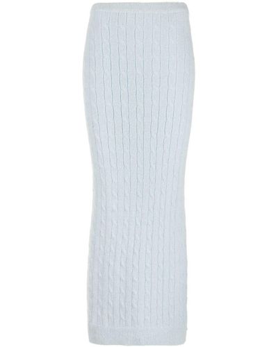 Filippa K Braided-knit Design Midi Skirt - White