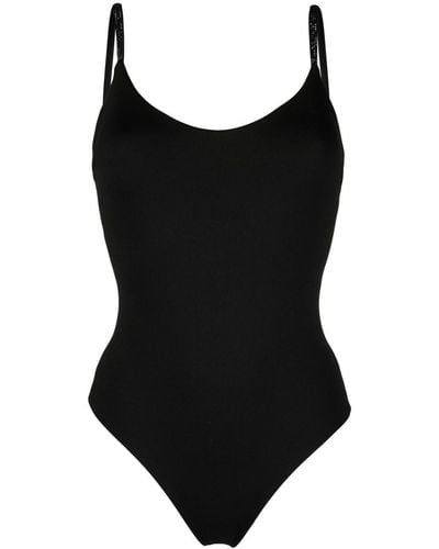 Fisico Scoop-neck Swimsuit - Black