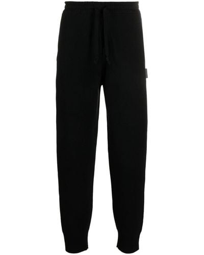 Sandro Drawstring Fine-knit Track Trousers - Black