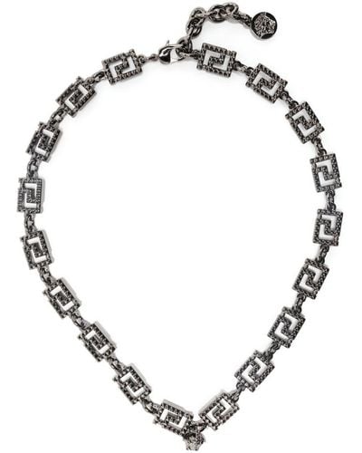 Versace Greca studded necklace - Mettallic