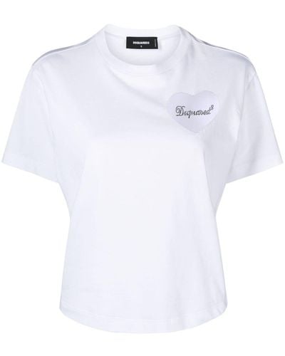DSquared² | T-shirt cuore | female | BIANCO | XS