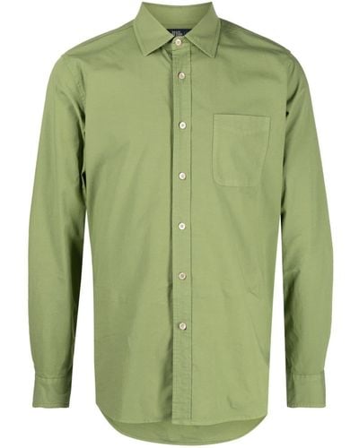 MAN ON THE BOON. Long-sleeve Cotton-blend Shirt - Green