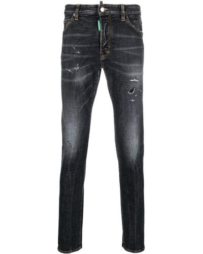 DSquared² Distressed Skinny-cut Jeans - Blue