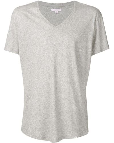 Orlebar Brown T-Shirt mit V-Ausschnitt - Grau