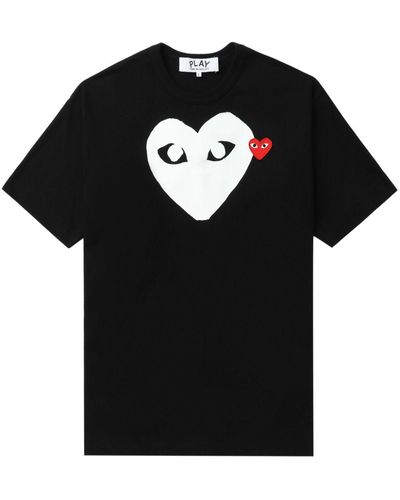 COMME DES GARÇONS PLAY Heart Logo T-Shirt - Schwarz