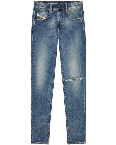 DIESEL Jeans D-Strukt con effetto vissuto - Blu