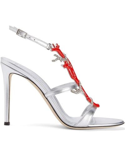 Giuseppe Zanotti Coralli Leren Stiletto Sandalen - Meerkleurig