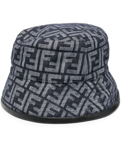 Fendi Monogram-print Bucket Hat - Grey
