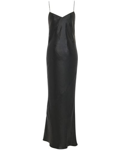Saint Laurent Cowl-effect Silk Slip Dress - Black