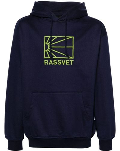 Rassvet (PACCBET) Sudadera con capucha y logo bordado - Azul