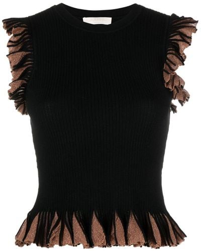 Ulla Johnson Leila Ribbed-knit Top - Women's - Polyester/viscose/nylon - Black