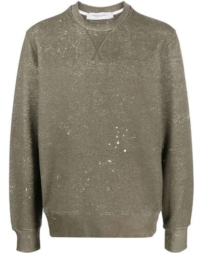 Golden Goose Spray-effect Cotton Sweater - Grey